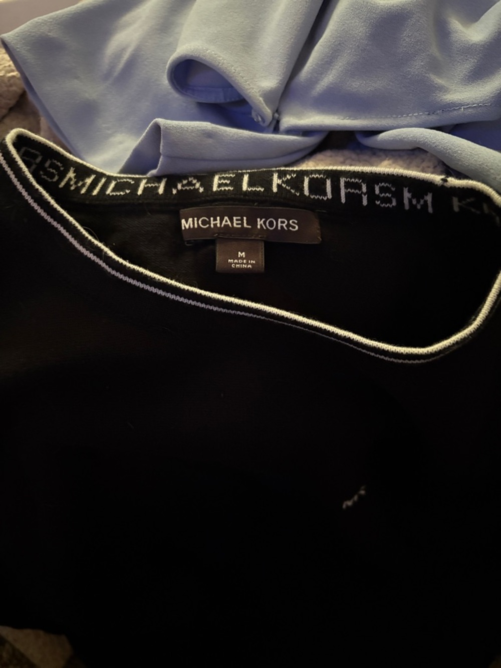 Michael Kors Black Top with White Trim